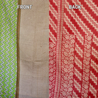 Hand-Stitched 100% Cotton Kantha Quilt – Reversible Kantha Throw Blanket, 80” x 52” -