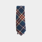 JASON • Blue, Cream, and Crimson Plaid Mens Tie - Men's Tie