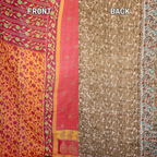 Hand-Stitched 100% Cotton Kantha Quilt – Reversible Kantha Throw Blanket, 80” x 52” -