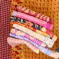 Hand-Stitched 100% Cotton Kantha Quilt – Reversible Kantha Throw Blanket, 80” x 52” -