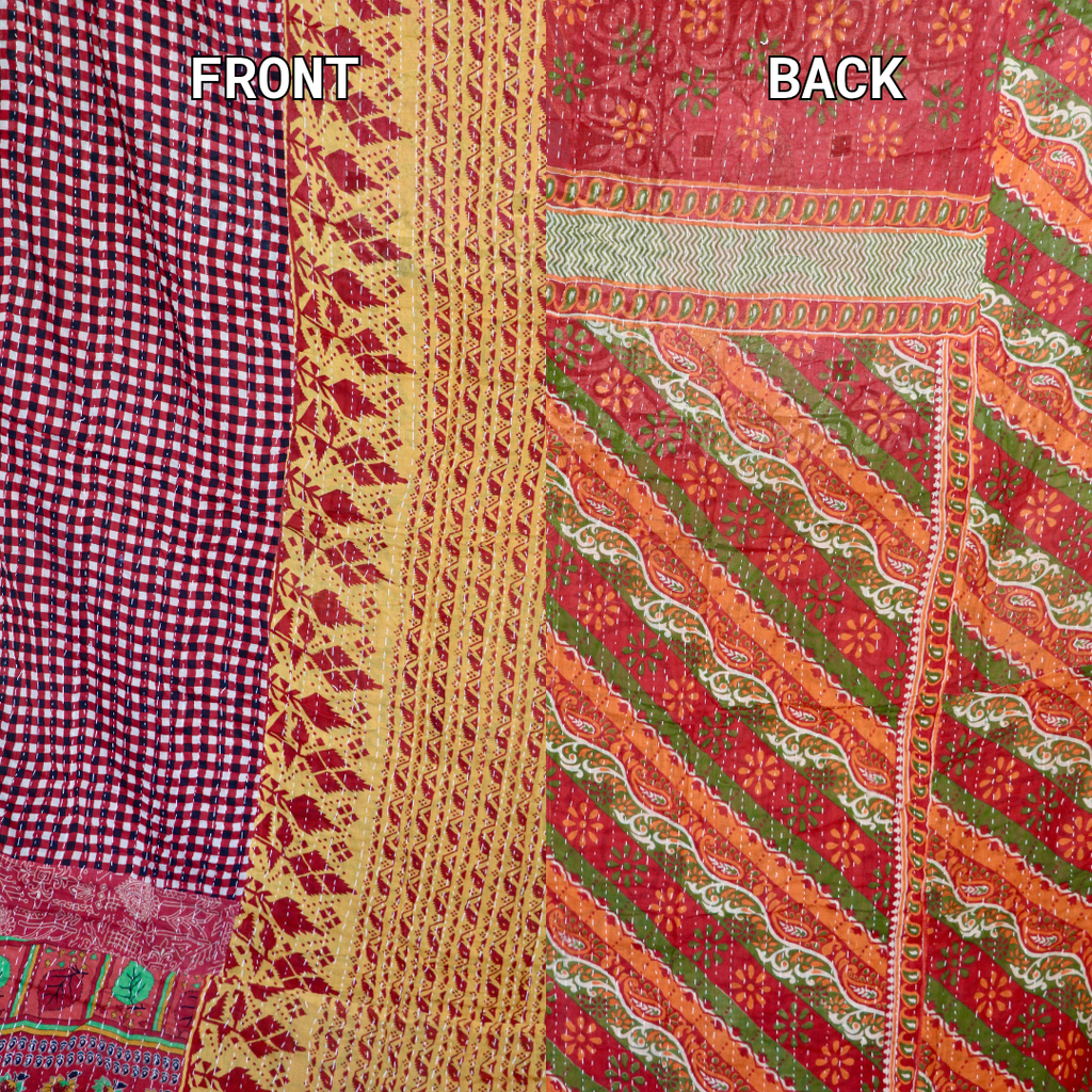 KANTHA QUILT || HARVEST CHERRY - KANTHA QUILT