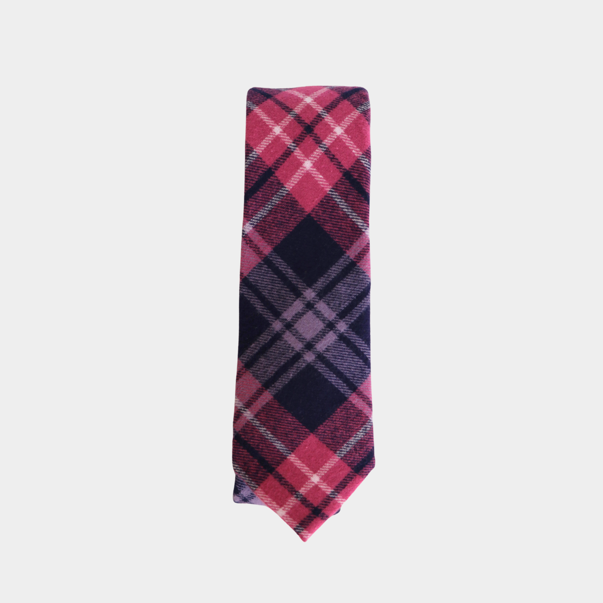 LUKE • Purple Plaid Men's Tie - Men's Tie