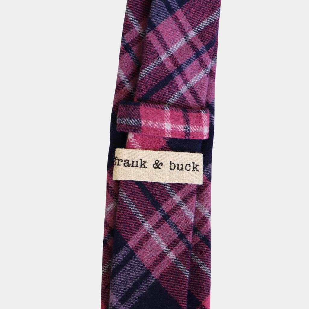 LUKE • Purple Plaid Men's Tie - Men's Tie